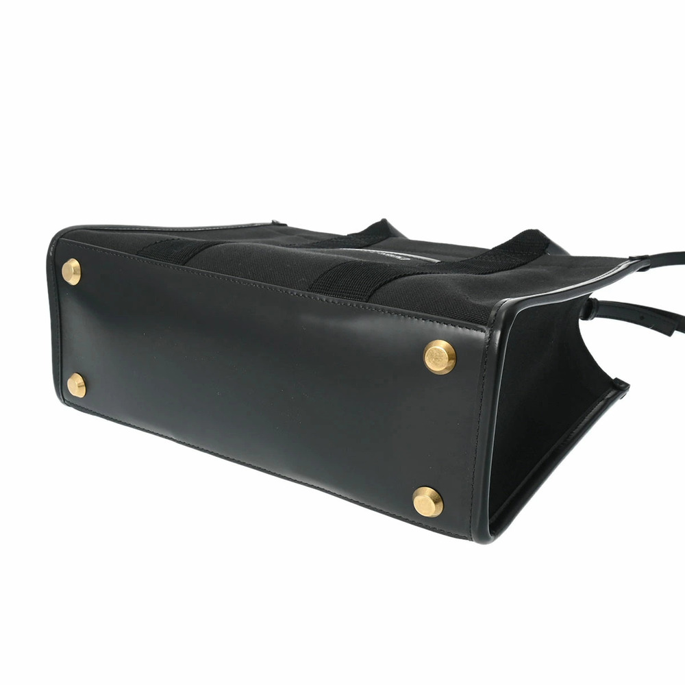BALENCIAGA Tote Black Canvas Leather Bag - Picture 5 of 9